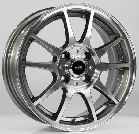 Megami MGM-5 6x14 4*100 Et:43 Dia:60,1 gmf Megami MGM-5 6x14 4*100 Et:43 Dia:60,1 gmf