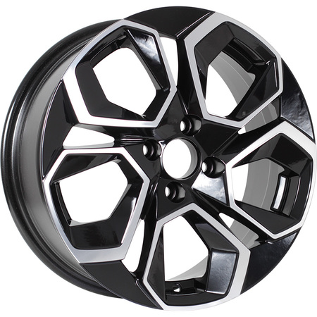 KDW KD1620 6,5x16 4*100 Et:45 Dia:60,1 Black_Front_Polished KDW KD1620 6,5x16 4*100 Et:45 Dia:60,1 Black_Front_Polished