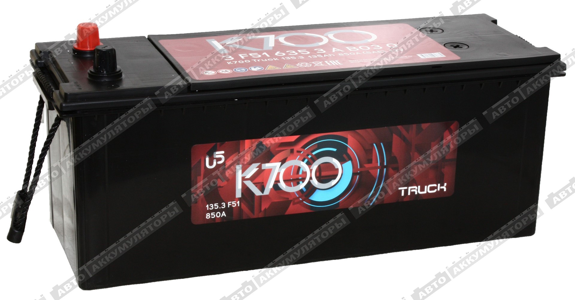 АКБ K700 Truck 135 Ач 6СТ-135.3 (F51) АКБ K700 Truck 135 Ач 6СТ-135.3 (F51)