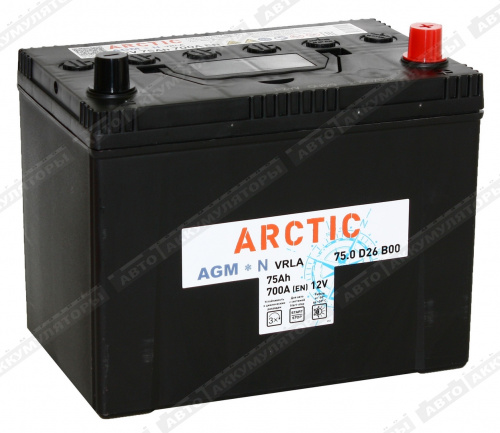 АКБ Arctic 75 Ач о/п AGM 6СТ-75.0 VRLA D26 B00 АКБ Arctic 75 Ач о/п AGM 6СТ-75.0 VRLA D26 B00